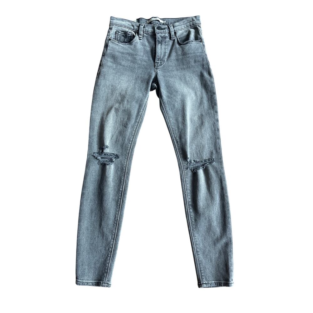 NWT Women's size 26 Hudson Nico Midrise Super Skinny Ankle Jeans in Stone Gray